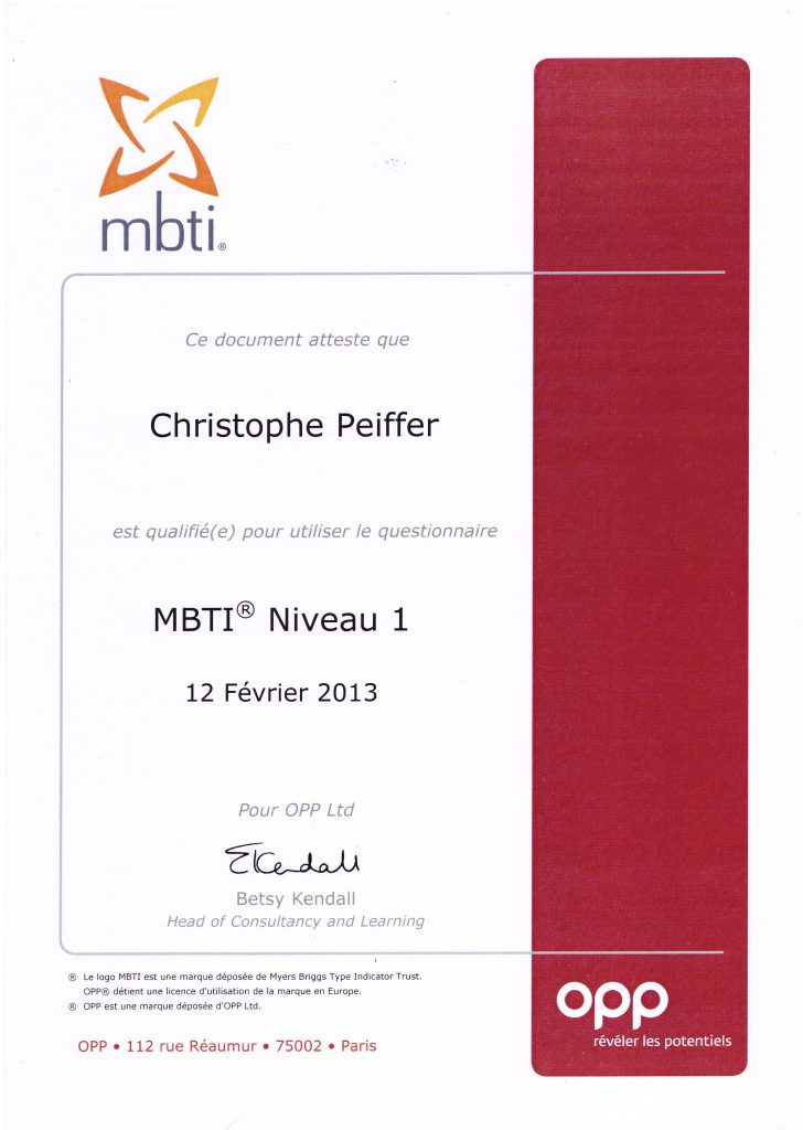 Christophe Peiffer - MBTI